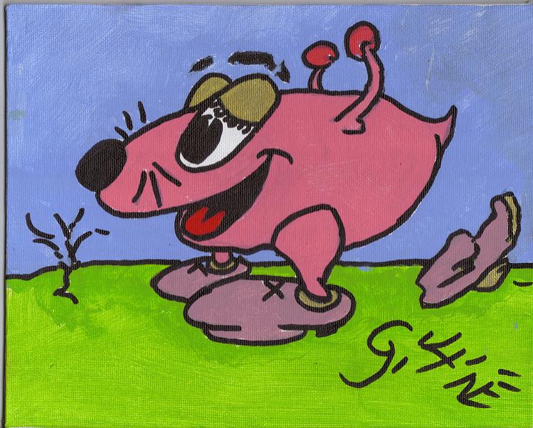 Critter - 8x10 canvas panel-acrylic paint & ink